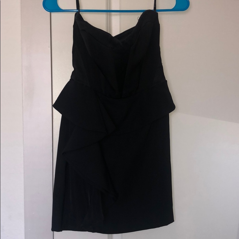 Strapless black Bebe dress